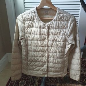 Uniqlo Cream Puffer Jacket